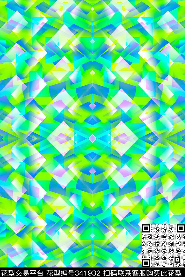 抽象写意数码印花华亿平台下载（图片编号: 341932） - 瓦栏（Walan）