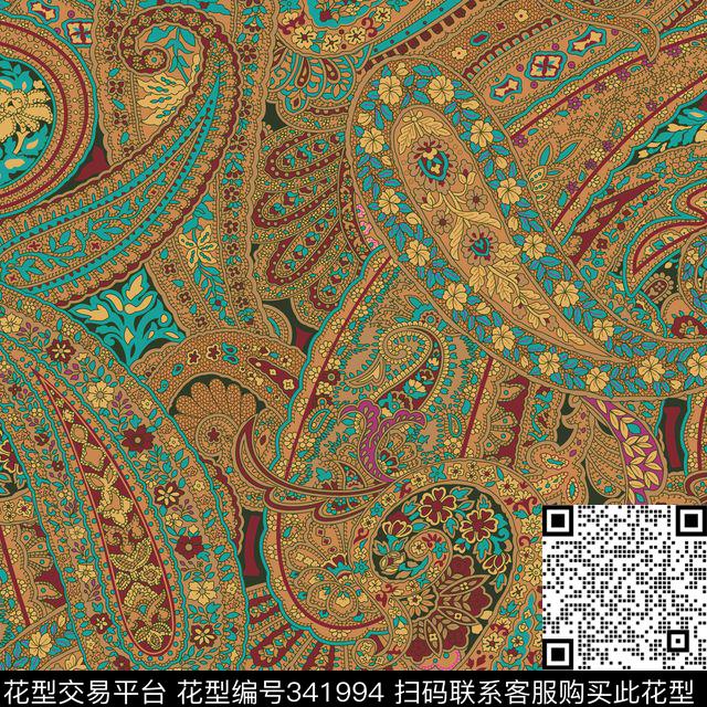 面料花传统印花华亿平台下载（图片编号: 341994） - 瓦栏（Walan）