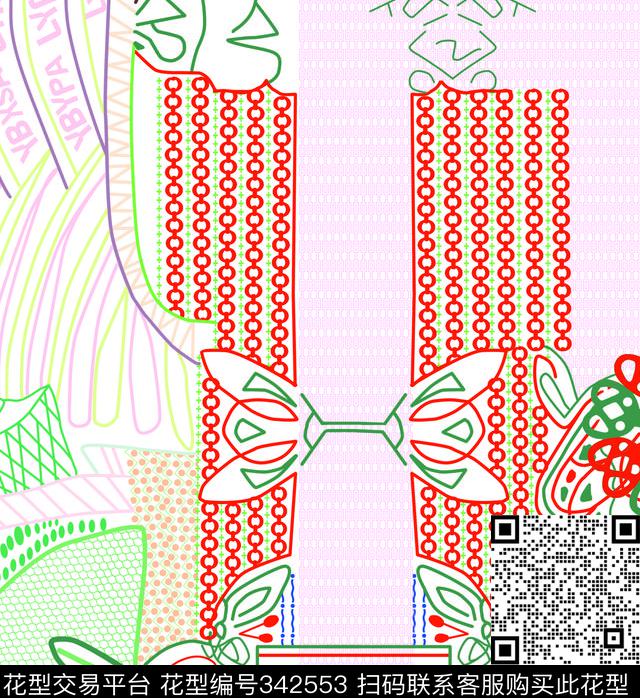 抽象数码印花华亿平台下载（图片编号: 342553） - 瓦栏（Walan）