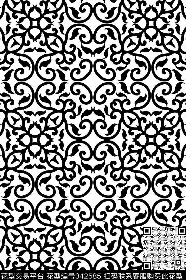 传统印花华亿平台下载（图片编号: 342585） - 瓦栏（Walan）