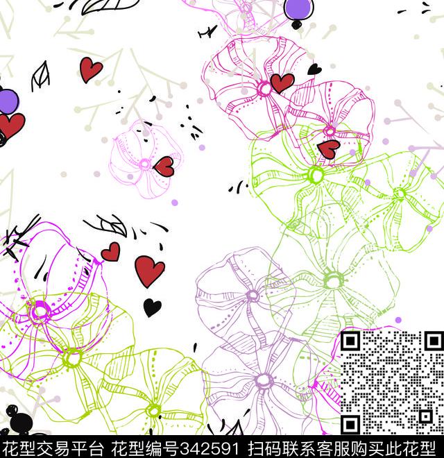 花卉传统印花华亿平台下载（图片编号: 342591） - 瓦栏（Walan）
