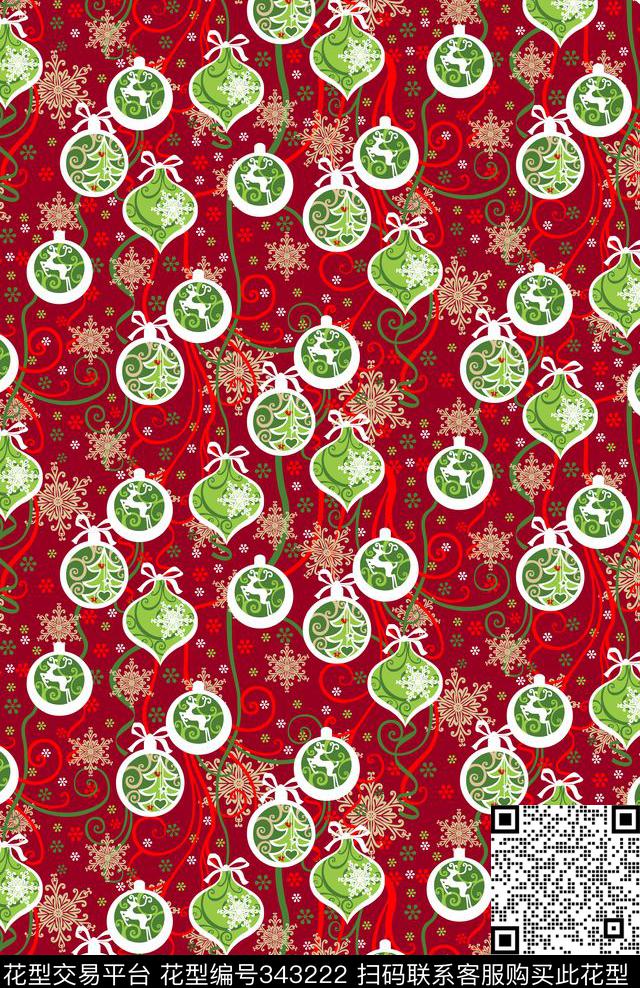 雪花冬季宫廷风传统印花华亿平台下载（图片编号: 343222） - 瓦栏（Walan）