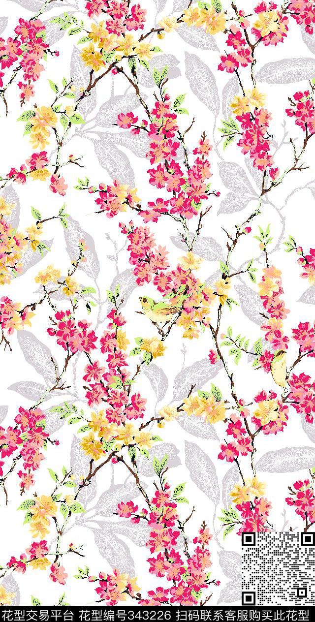 民族风中国风花朵传统印花华亿平台下载（图片编号: 343226） - 瓦栏（Walan）