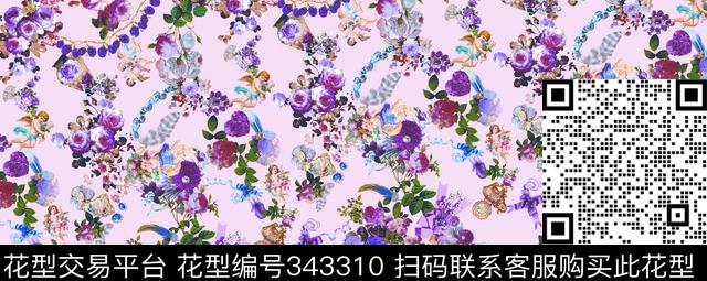 四方两方连续数码印花华亿平台下载（图片编号: 343310） - 瓦栏（Walan）