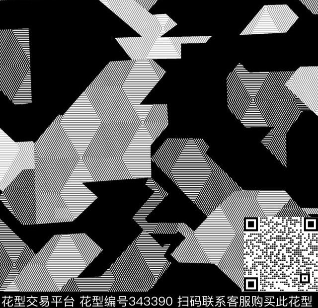 几何格子阿玛尼传统印花华亿平台下载（图片编号: 343390） - 瓦栏（Walan）