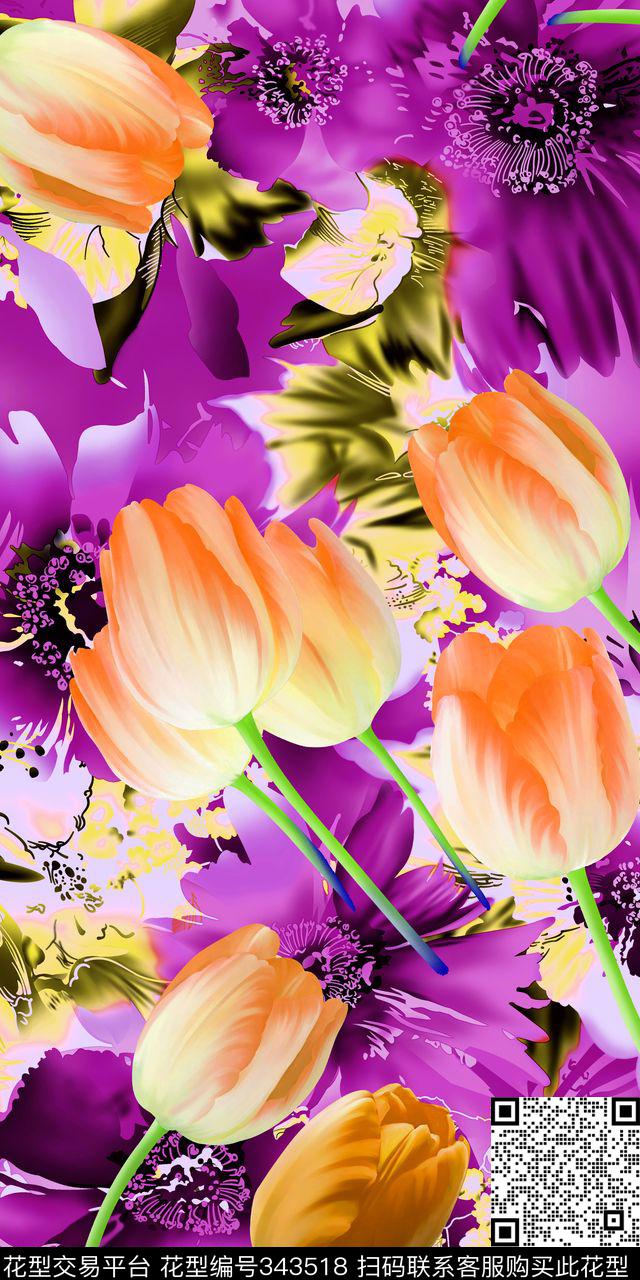 四分色（或加专色）数码印花华亿平台下载（图片编号: 343518） - 瓦栏（Walan）