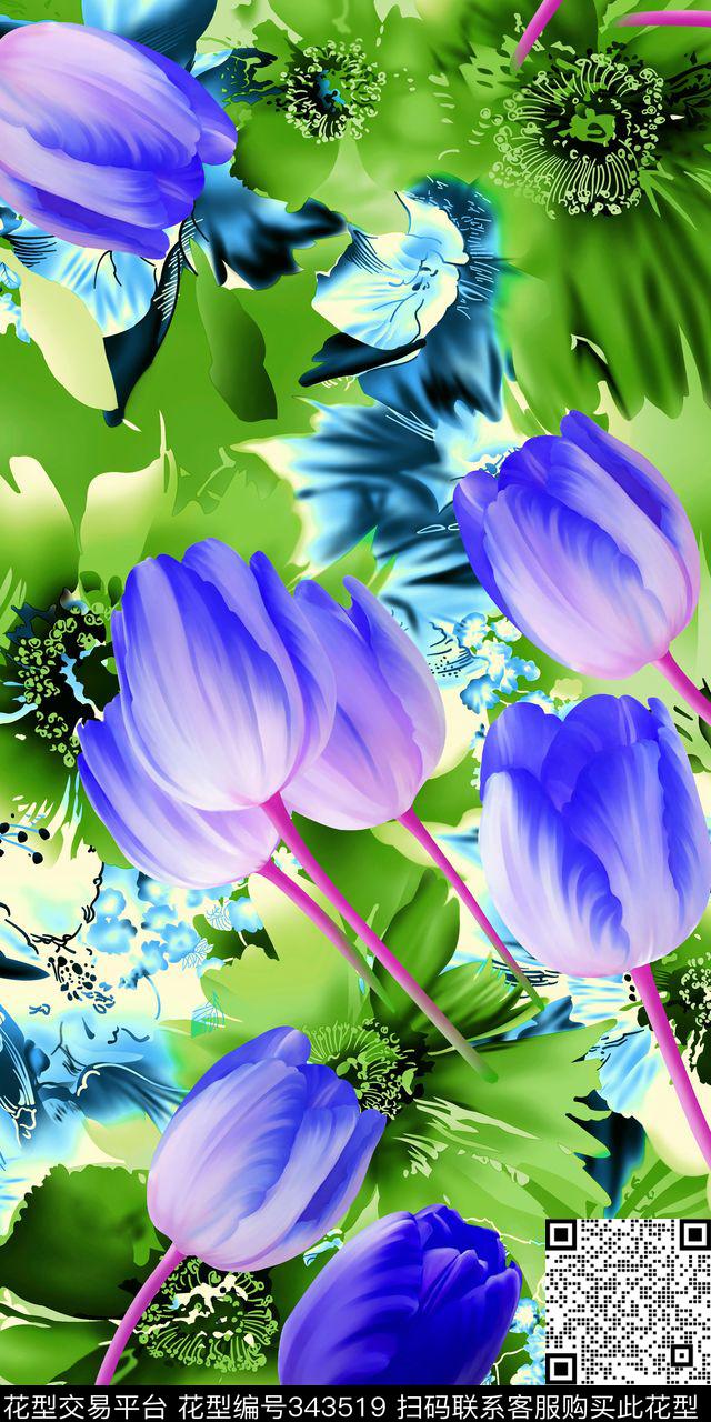 四分色（或加专色）数码印花华亿平台下载（图片编号: 343519） - 瓦栏（Walan）