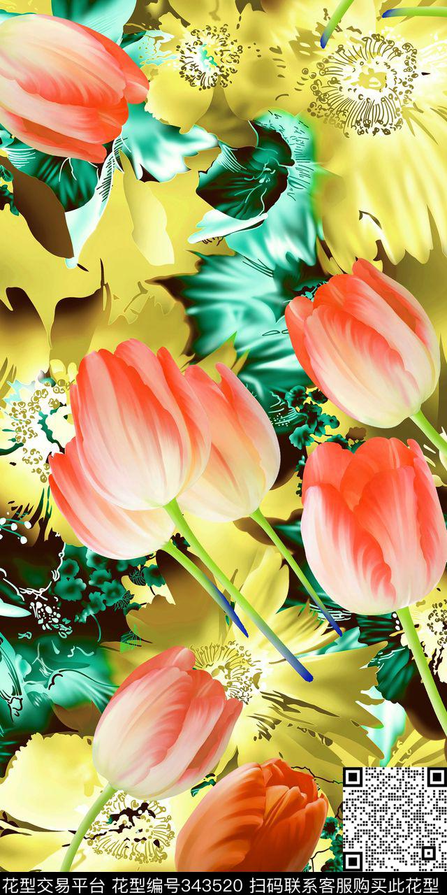 四分色（或加专色）数码印花华亿平台下载（图片编号: 343520） - 瓦栏（Walan）