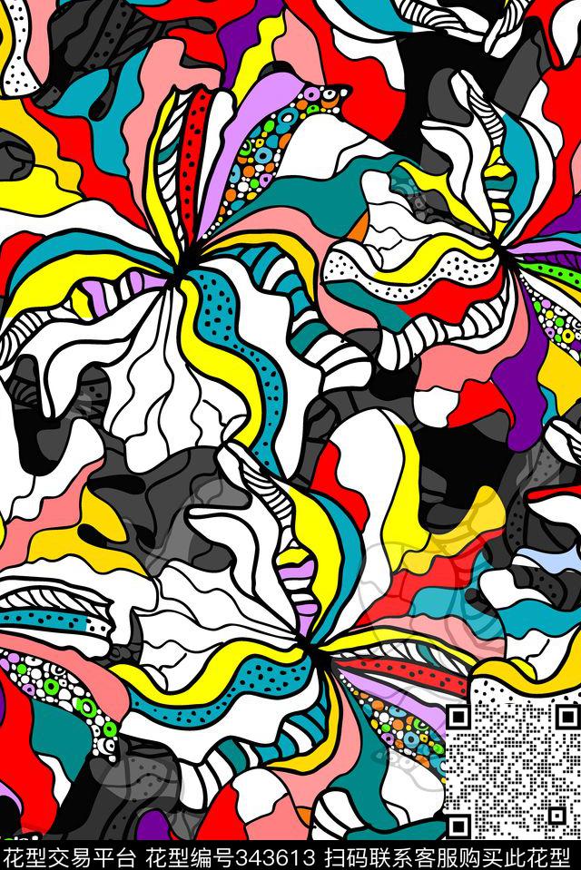 花鸟花卉传统印花华亿平台下载（图片编号: 343613） - 瓦栏（Walan）