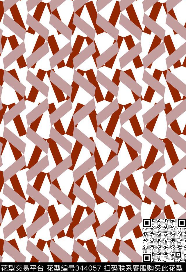 纯色底几何图案时尚简约传统印花华亿平台下载（图片编号: 344057） - 瓦栏（Walan）