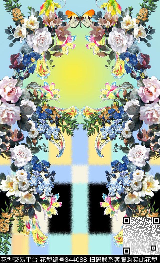 定位花卉数码印花华亿平台下载（图片编号: 344088） - 瓦栏（Walan）