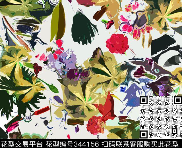 花多撒的飒飒数码印花华亿平台下载（图片编号: 344156） - 瓦栏（Walan）