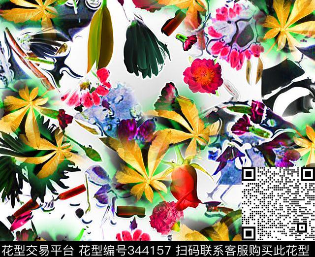 花鸟传统印花华亿平台下载（图片编号: 344157） - 瓦栏（Walan）