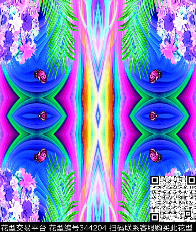 抽象数码印花华亿平台下载（图片编号: 344204） - 瓦栏（Walan）