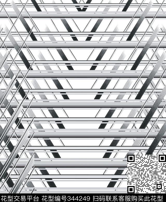 几何数码印花华亿平台下载（图片编号: 344249） - 瓦栏（Walan）