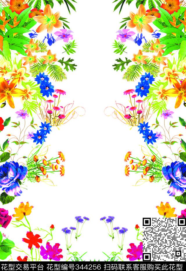 花卉数码印花华亿平台下载（图片编号: 344256） - 瓦栏（Walan）