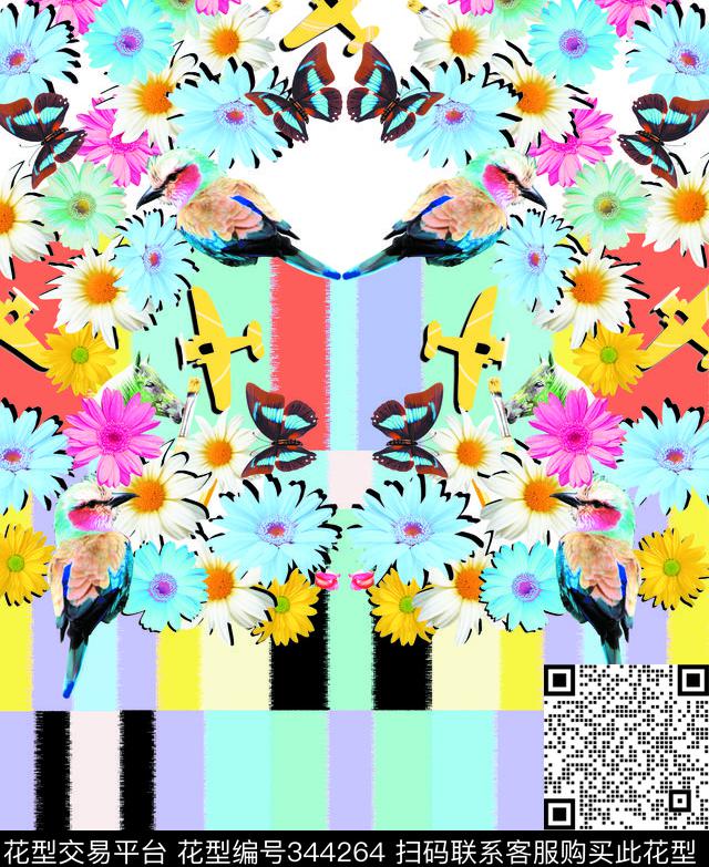 花卉数码印花华亿平台下载（图片编号: 344264） - 瓦栏（Walan）