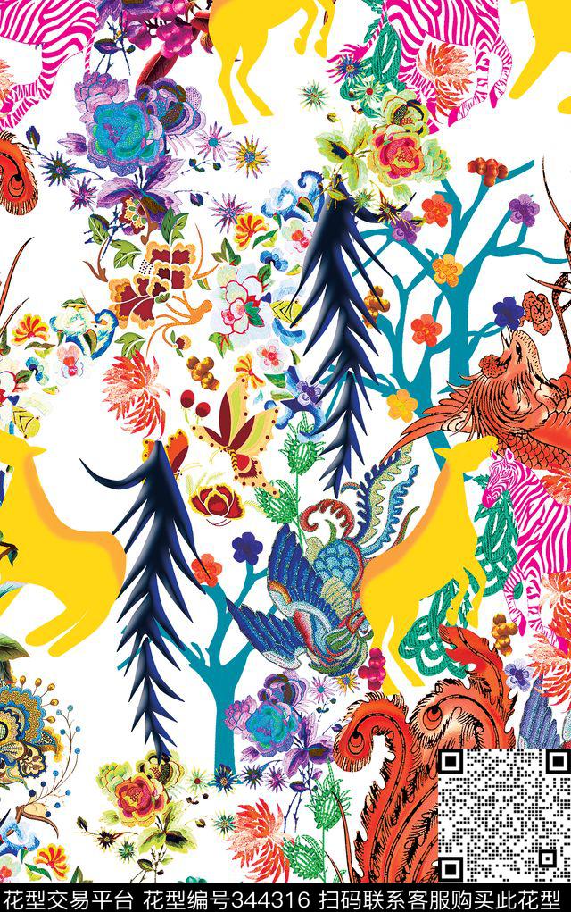 民族风数码印花华亿平台下载（图片编号: 344316） - 瓦栏（Walan）