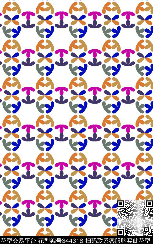 几何图案传统印花华亿平台下载（图片编号: 344318） - 瓦栏（Walan）