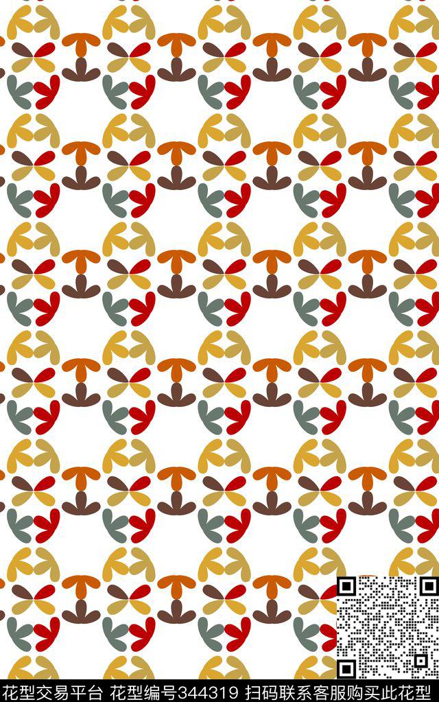 几何图案传统印花华亿平台下载（图片编号: 344319） - 瓦栏（Walan）