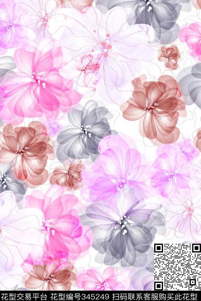 花鸟花卉传统印花华亿平台下载（图片编号: 345249） - 瓦栏（Walan）