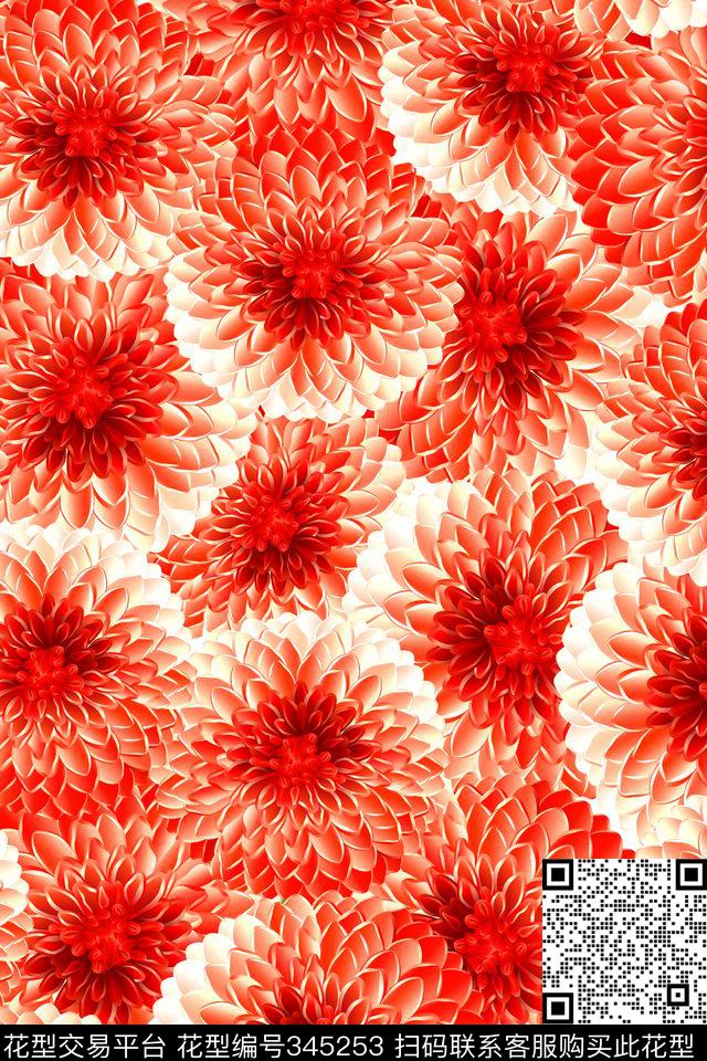 花鸟花卉数码印花华亿平台下载（图片编号: 345253） - 瓦栏（Walan）