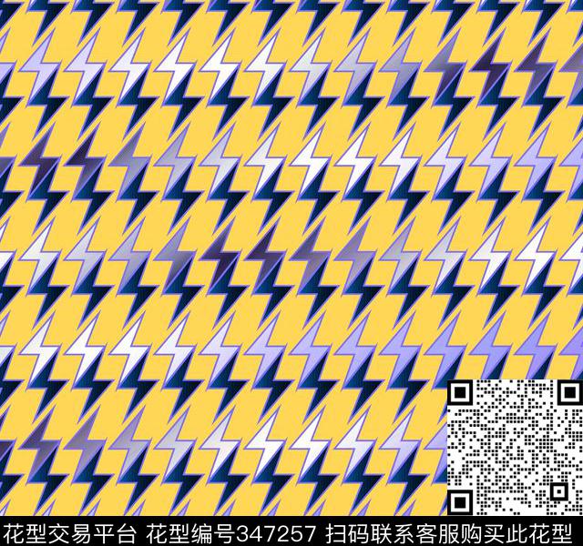 几何图案传统印花华亿平台下载（图片编号: 347257） - 瓦栏（Walan）