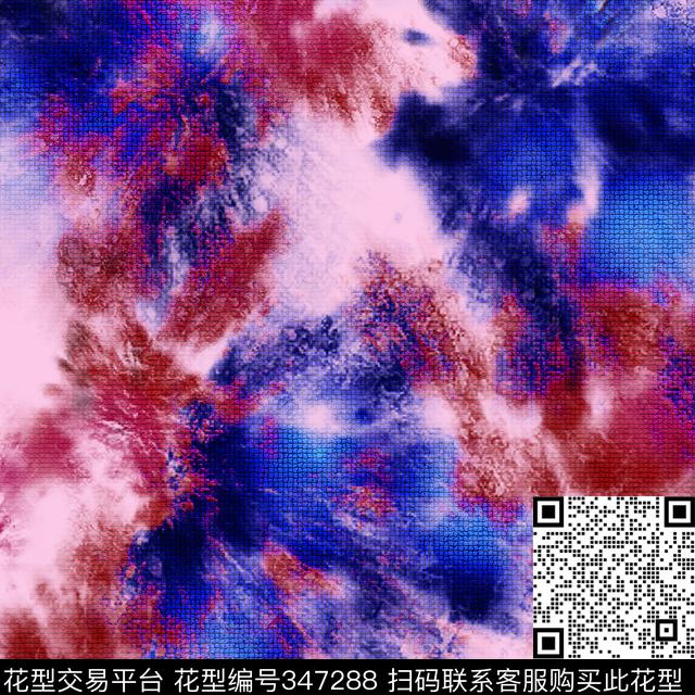 扎染数码印花华亿平台下载（图片编号: 347288） - 瓦栏（Walan）