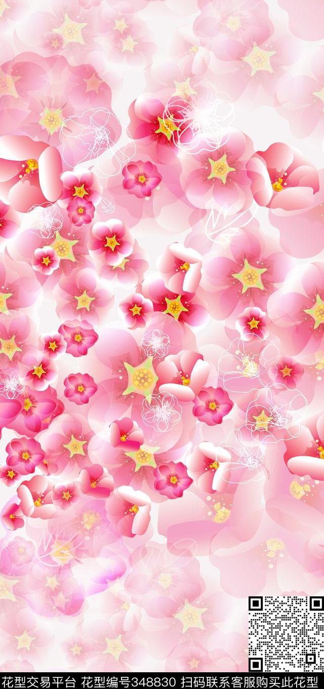 花鸟花卉数码印花华亿平台下载（图片编号: 348830） - 瓦栏（Walan）