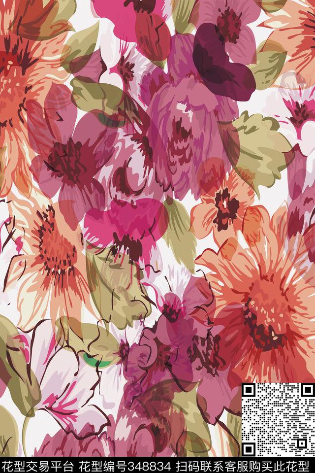 花鸟花卉传统印花华亿平台下载（图片编号: 348834） - 瓦栏（Walan）