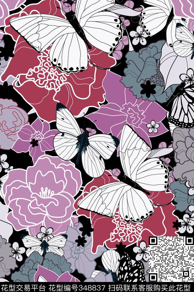 花鸟花卉传统印花华亿平台下载（图片编号: 348837） - 瓦栏（Walan）