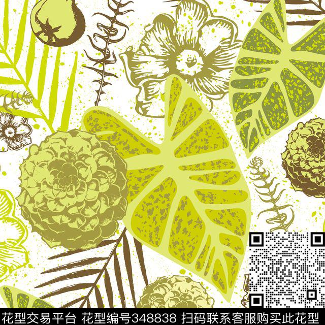 花鸟花卉传统印花华亿平台下载（图片编号: 348838） - 瓦栏（Walan）