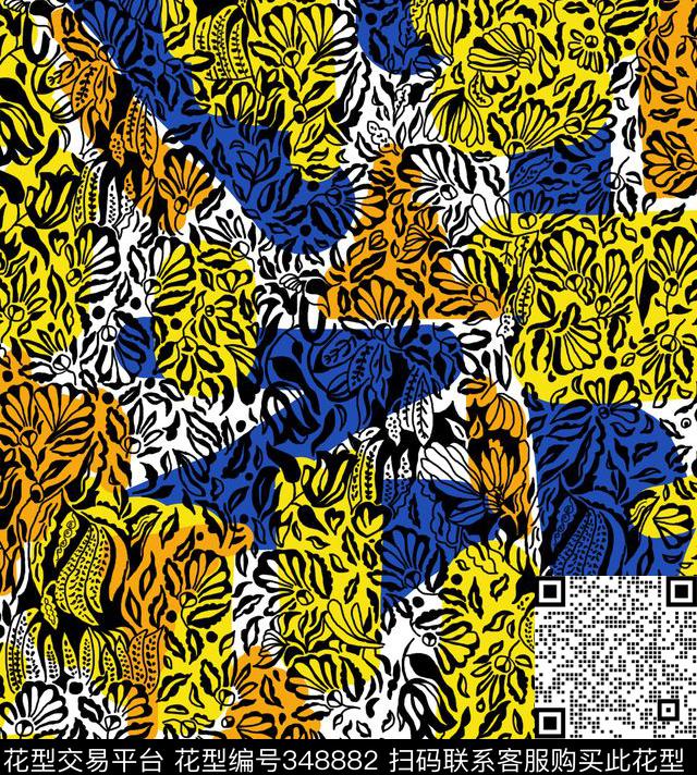 抽象图案男装华亿平台传统印花华亿平台下载（图片编号: 348882） - 瓦栏（Walan）