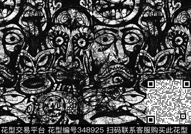 抽象数码印花华亿平台下载（图片编号: 348925） - 瓦栏（Walan）