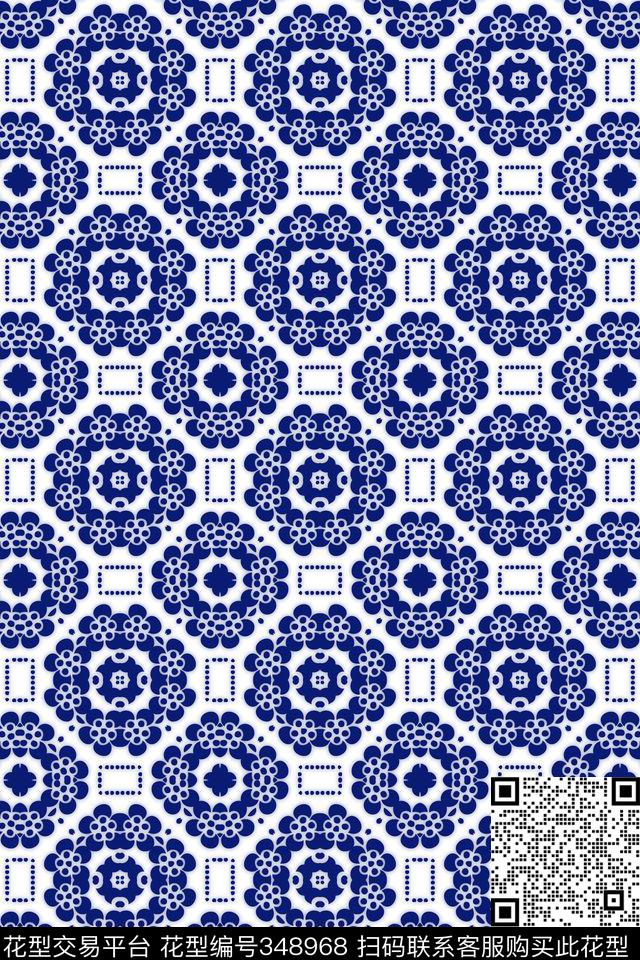 男装童装青花瓷传统印花华亿平台下载（图片编号: 348968） - 瓦栏（Walan）
