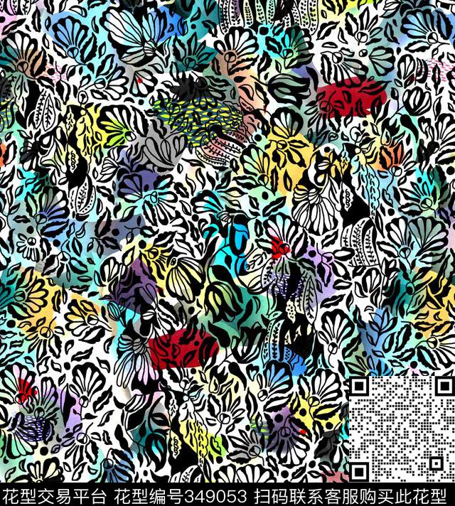 ♥红桃A〖抽象个性〗♥红桃A〖复古时代〗♥红桃A〖潮流男装〗数码印花华亿平台下载（图片编号: 349053） - 瓦栏（Walan）