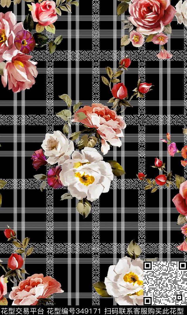花卉数码印花华亿平台下载（图片编号: 349171） - 瓦栏（Walan）