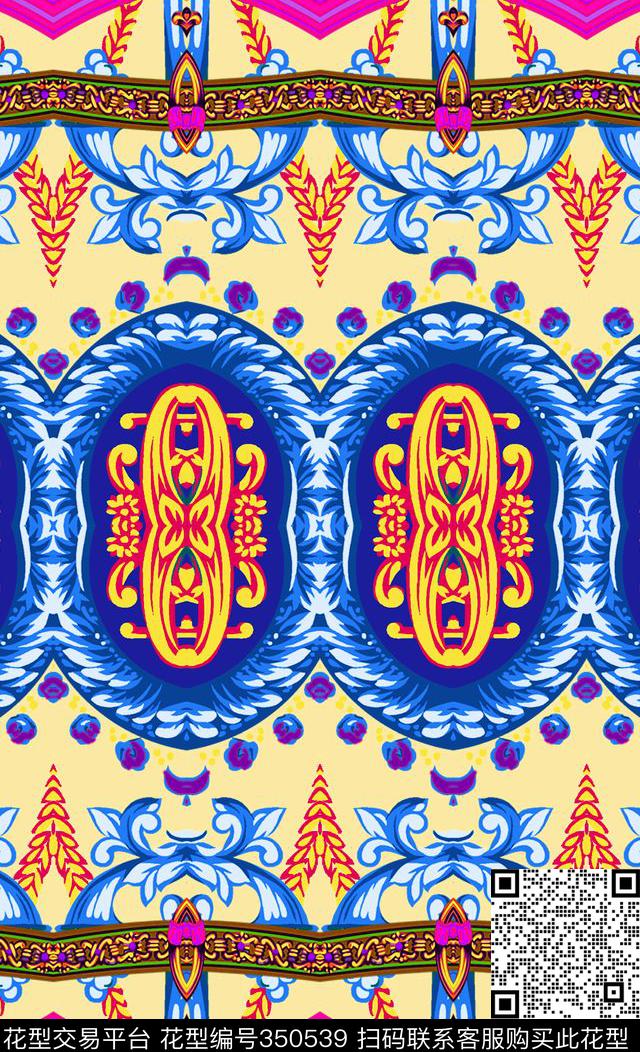 女装欧式花边传统印花华亿平台下载（图片编号: 350539） - 瓦栏（Walan）