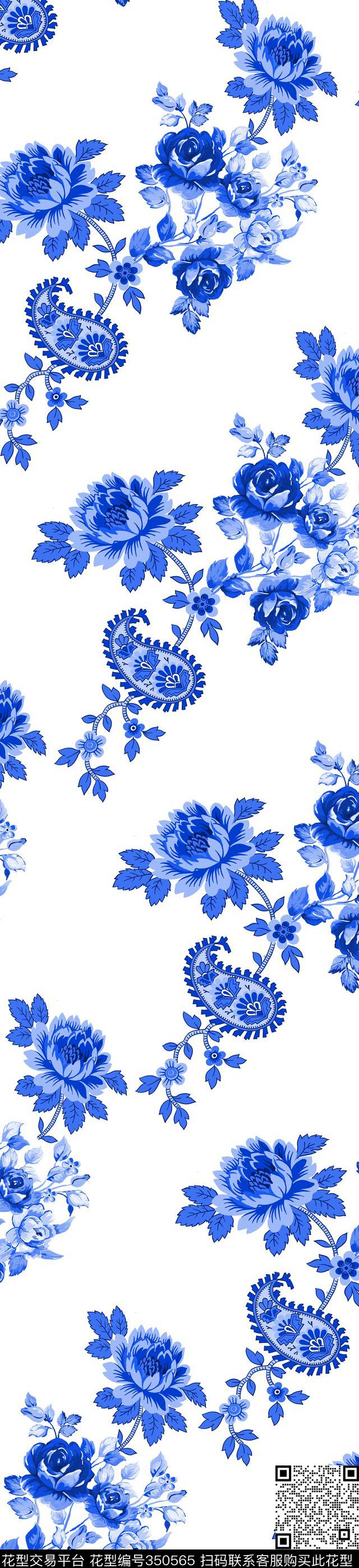 壁纸窗帘古典花卉数码印花华亿平台下载（图片编号: 350565） - 瓦栏（Walan）