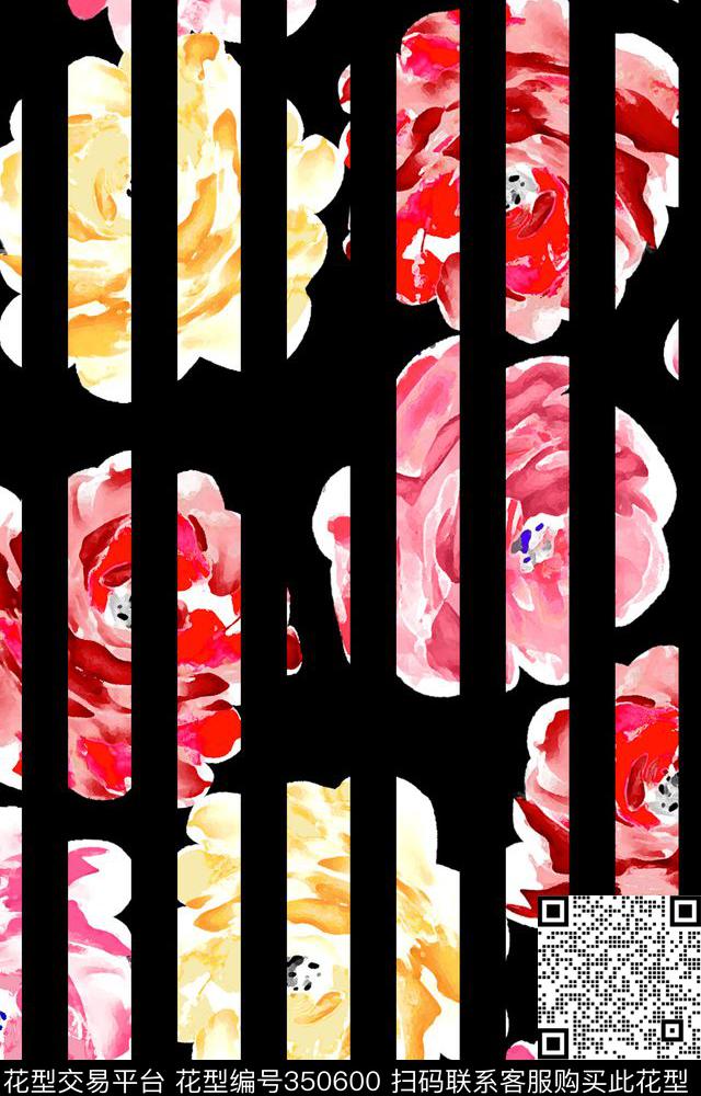 条纹数码印花华亿平台下载（图片编号: 350600） - 瓦栏（Walan）