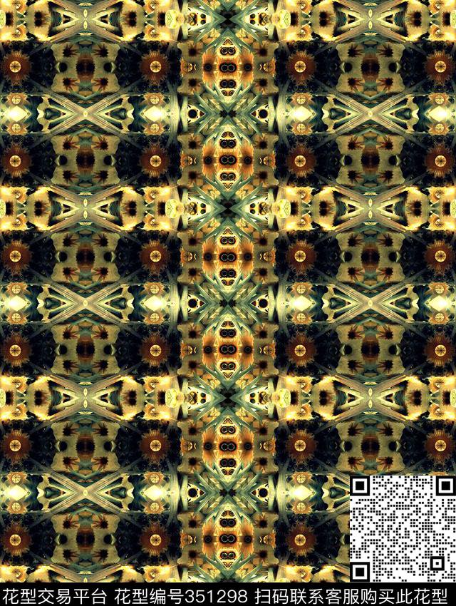 复杂几何男装华亿平台数码印花华亿平台下载（图片编号: 351298） - 瓦栏（Walan）