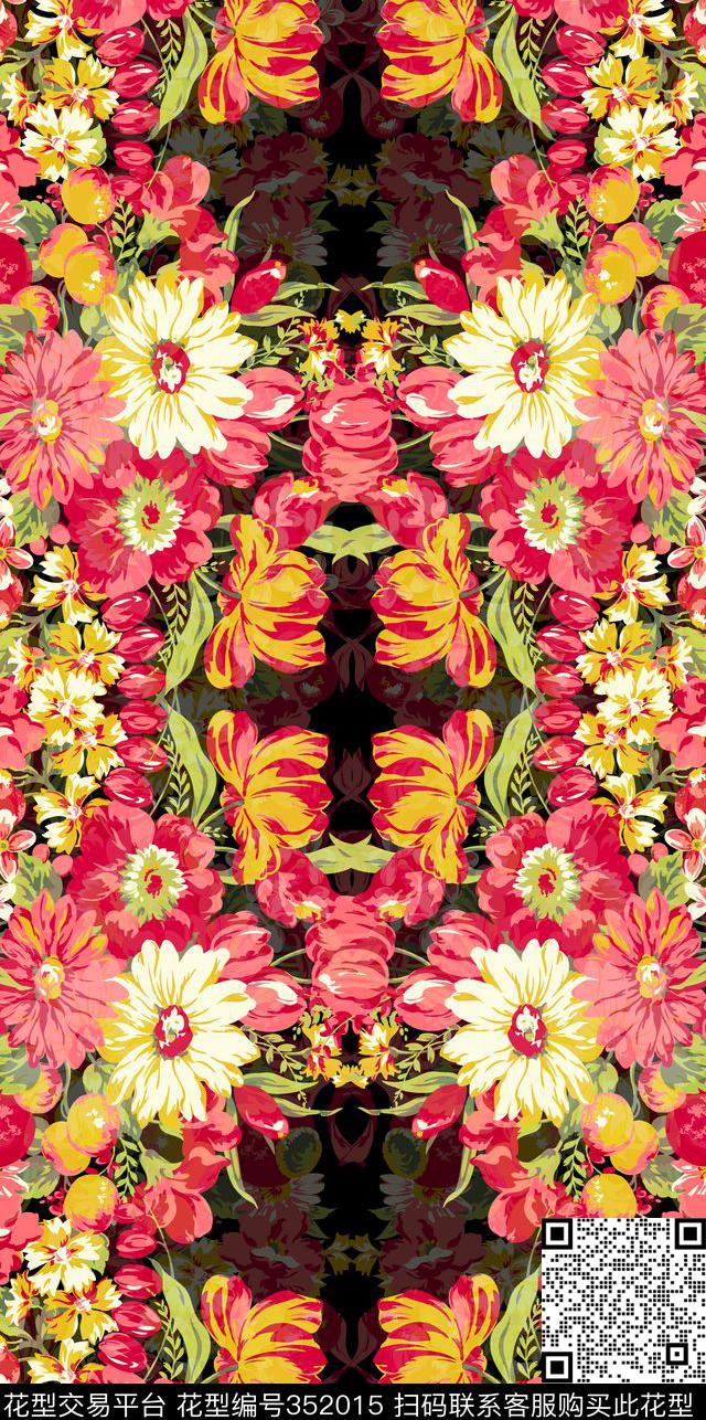 花鸟花卉传统印花华亿平台下载（图片编号: 352015） - 瓦栏（Walan）