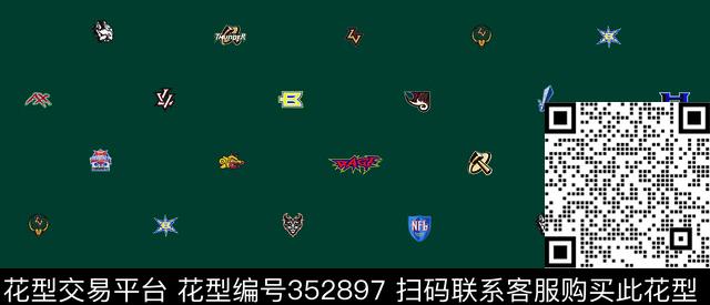 四方两方连续数码印花华亿平台下载（图片编号: 352897） - 瓦栏（Walan）