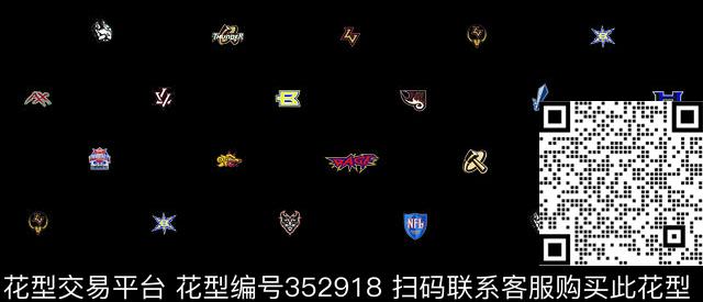 四方两方连续数码印花华亿平台下载（图片编号: 352918） - 瓦栏（Walan）