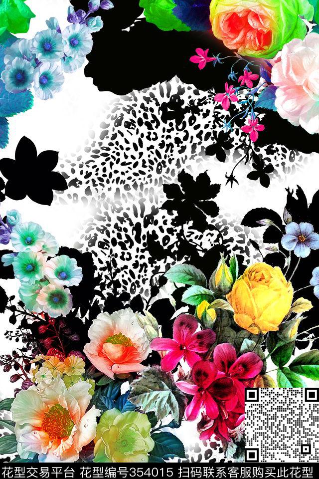 花卉动物纹数码印花华亿平台下载（图片编号: 354015） - 瓦栏（Walan）