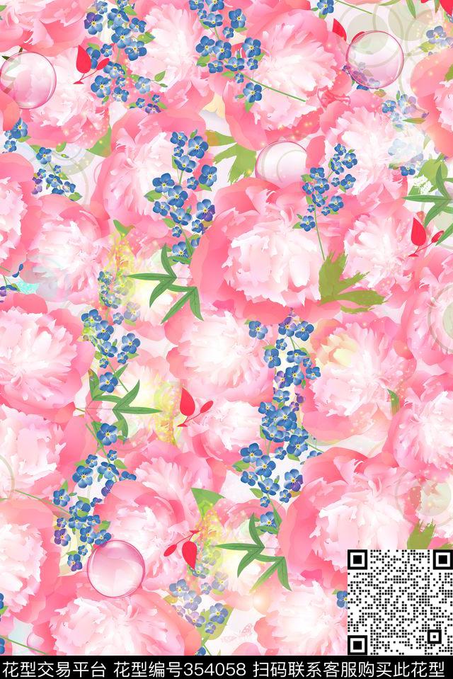 花鸟花卉数码印花华亿平台下载（图片编号: 354058） - 瓦栏（Walan）