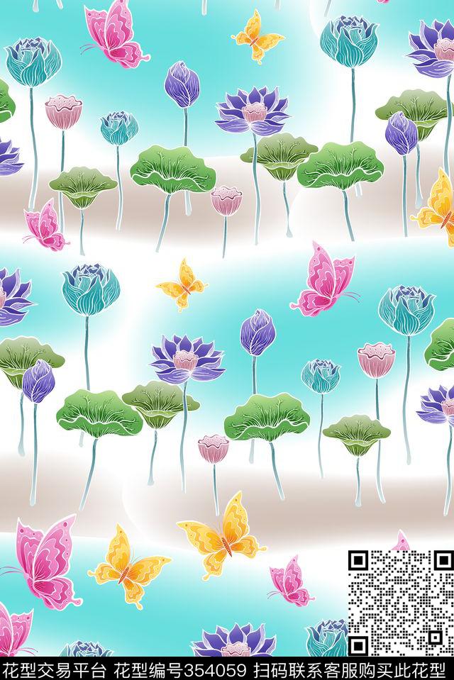 花鸟花卉传统印花华亿平台下载（图片编号: 354059） - 瓦栏（Walan）