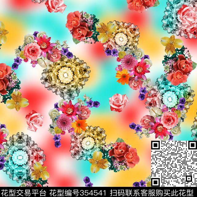田园花卉小碎花数码印花华亿平台下载（图片编号: 354541） - 瓦栏（Walan）