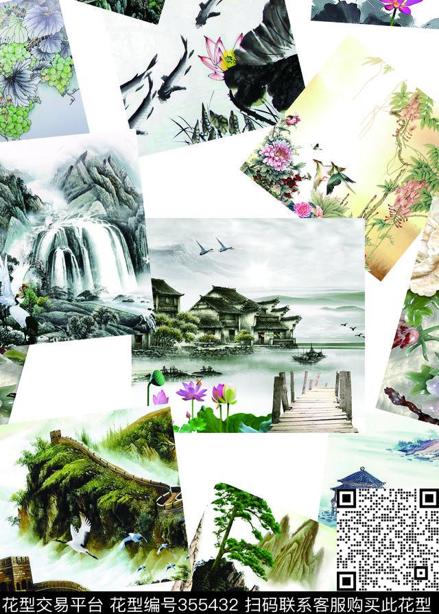 个性休闲数码印花华亿平台下载（图片编号: 355432） - 瓦栏（Walan）