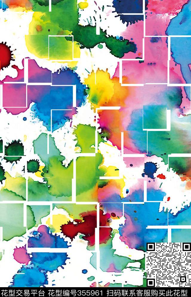 3D立体3D立体涂鸦个性休闲数码印花华亿平台下载（图片编号: 355961） - 瓦栏（Walan）